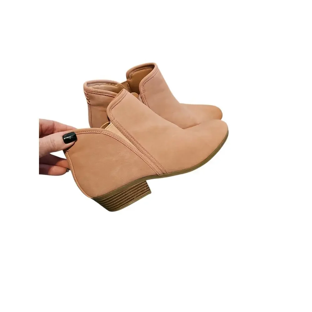 Wonder Nation dusty pink rose ankle boots big girls 6